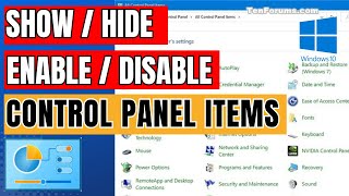 How to Hide Control Panel Items in Windows  Group Policy Setting [upl. by Melinda]