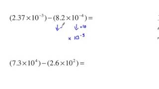 Higher GCSE Maths Adding and subtracting standard form [upl. by Amsirhc]