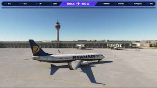 Microsoft Flight Simulator 2020 PMDG 737800 Ryanair EGCCEIDW [upl. by Simone]