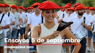 Ensayos 5 de septiembre en Hondarribia 2023  Txingudi Online [upl. by Mureil]