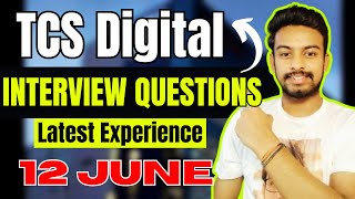 TCS Digital 12 June Interview Experience  Interview Questions  Actual Question Asked  TCS NQT [upl. by Parish]