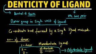 denticity of ligand [upl. by Eyahc]