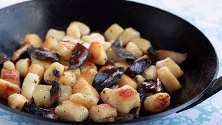 Potato Gnocchi with Sage Butter and Mushrooms [upl. by Wrightson245]