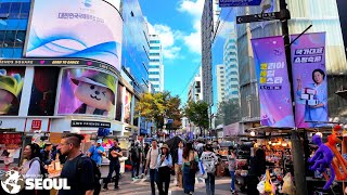 Walking from Myeongdong to Gamgodanggil via Cheonggyecheon Stream •4k Seoul Korea [upl. by Eiramik125]