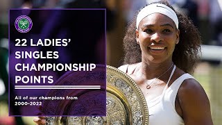 Every Ladies Singles Championship Point at Wimbledon 20002022 [upl. by Cortie432]