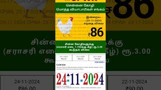 25112024 Chennai Chicken Rate chennaichickenrate chickenrate todaychickenrate chickenliverate [upl. by Aretina]