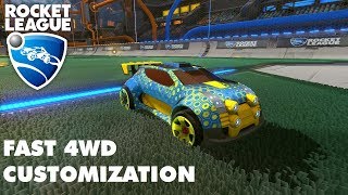 ROCKET LEAGUE  NEW FAST 4WD CUSTOMISATION OPTIONS AND ENGINE SOUND [upl. by Odlanyer]