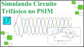 Primeiros passos no simulador PSIM com Circuito Trifásico [upl. by Noyrb]