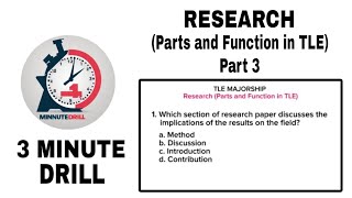 TLE MAJORSHIP  RESEARCH Parts and Function in TLE Part 3 [upl. by Aikehs]