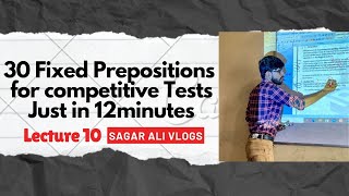 30 Fixed Prepositions from 3 Recommended Books lecture 10 by Sagar Ali Vlogs mdcat ecat etea uos [upl. by Joab]