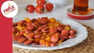 Patatesli Sosis Tarifi  Kahvaltılık Sosis ve Patates [upl. by Lourie]