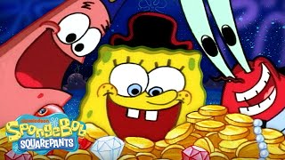 SpongeBobs BIGGEST Treasure Hunts Ever 🏴‍☠️  40 Minute Compilation  SpongeBob [upl. by Odlareg]