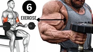 6 Exercises That Make Biceps Grow Fast Bigger Biceps Workout [upl. by Destinee]