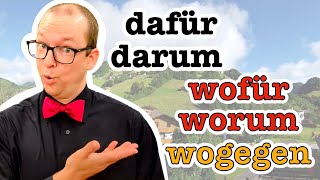 Da and WoCompounds with Accusative Prepositions  B1 German Grammar [upl. by Dohsar]