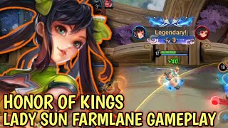 Honor Of Kings Lady Sun Best Build  Farm Lane Gameplay [upl. by Elsbeth185]