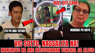 OMG Vic Sotto NAGSALITA na rin ALDEN at MAINE  NAGKIKITA ng OFF CAM Ang KATOTOHANAN [upl. by Apeed]