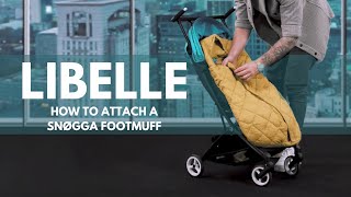 How to Attach a Snøgga Footmuff  Libelle Stroller Tutorial  CYBEX [upl. by Eittak367]