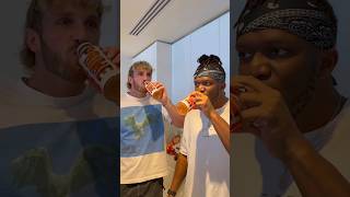 Logan Paul amp KSI try new Fried Chicken PRIME flavour ksi primehydration prime loganpaul viral [upl. by Eeslek908]