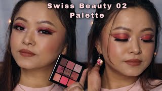 EYESHADOW LOOK USING SWISS BEAUTY 02 PALETTE  PRERNA THULUNG [upl. by Auqenwahs]