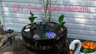 DIY Solar Water Feature 💦 [upl. by Wrand]