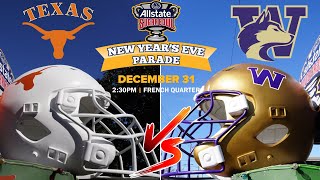 Sugar Bowl New Year’s Eve Parade 2023 in New Orleans MARDI GRAS Style Parade with BOTH TEAMS [upl. by Ecilegna455]