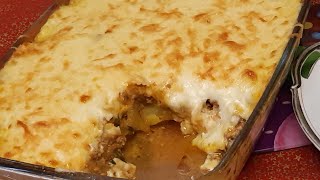 GRATIN POMMES DE TERRE ET VIANDE HACHÉEGRATIN WITH THE POTATO أكلة وجبة عشاء [upl. by Mindy324]