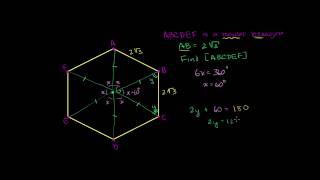 Arealet af en regulær heksagon 6kant [upl. by Ronnica]