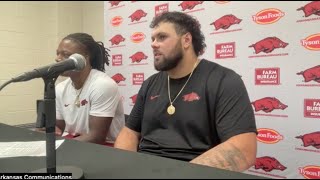 TJ Metcalf and Fernando Carmona Press Conference  Arkansas 24 Auburn 14 [upl. by Liarret61]