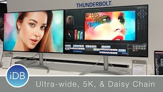 LG Thunderbolt 3 Displays at CES 5K 219 Ultra Wide amp Daisy Chaining [upl. by Adnoral717]