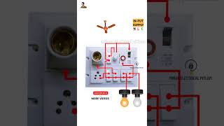 1 MCB 1 Indicator 5 Switch 1 Socket 1 Fan Regulator 3 Holders Connection Diagram housewiring viral [upl. by Nealey]