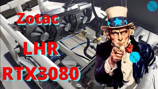 RTX 3080 LHR Zotac Pruebas de Rendimiento En mineria [upl. by Saxen]