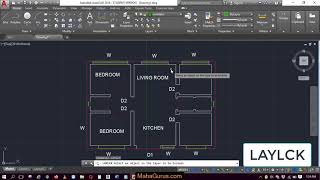 Freeze Lock the layer in Autocad Lock layer Autocad Tutorial [upl. by Crenshaw787]