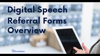 Speech Referral Forms Dashboard Overview [upl. by Claman]