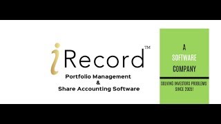 iRecord Portfolio Management amp Accounting Software India [upl. by Ennairod]