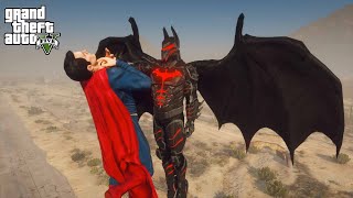 GTA 5  Batman Hellbat Armor VS Superman [upl. by Attelrahs]