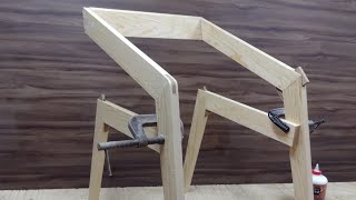 cómo hacer una silla de madera parte 2 ensamble de lengüeta [upl. by Jakoba]