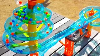 Marble Run Race ASMR☆Long rolling somen sliderbamboo slider Water sound Summary Video 30min [upl. by Dranel]