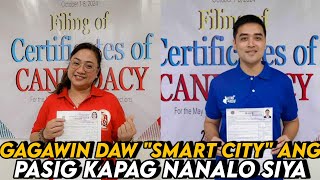 SARAH DISCAYA NAGFILE NG COC BILANG MAYOR NG PASIG CITY [upl. by Pietra]