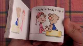 Long Distance Birthday Flipbook  starring quotPiggy Bear amp Monkeyquot [upl. by Anigar]