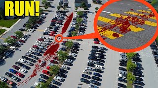 if you ever see a Trail of Blood in this Parking Lot Dont PARK your car Its a Trap [upl. by Fanestil]