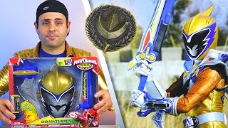 Power Rangers Dino Charge Gold Ranger Hero Set Review [upl. by Nozicka]