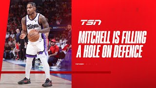 Mitchells transition defence can help fill a hole for the Raptors this season [upl. by Ahtanaram]