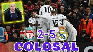 EL REAL MADRID DESTROZA AL LIVERPOOL NOCHE HISTORICA EN ANFIELD ENORME VINICIUS [upl. by Trager389]