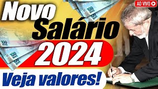 URGENTE LULA acaba de ANUNCIAR NOVO SALÁRIO MÍNIMO 2024 dos APOSENTADOS  VEJA VALORES AGORA [upl. by Dewhurst880]