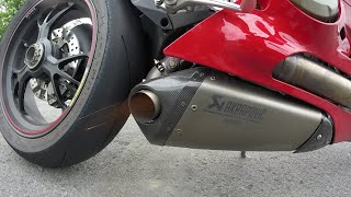 Ducati 1299 Panigale S Akrapovic Exhaust Sound Startup  Revving [upl. by Sanalda]