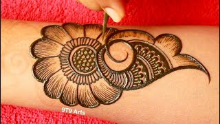 Very Attractive amp Simple Full Hand Arabic Mehndi Design for Wedding 2023  Mehandi ka design [upl. by Bohner]