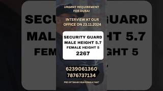 DUBAI SECURITY GUARD INTERVIEW IN INDIA [upl. by Zumwalt]