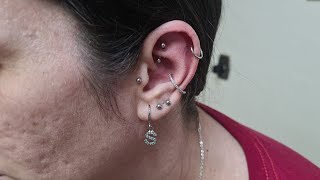 Como fazer um Perfuração Rook Piercing [upl. by Braunstein]