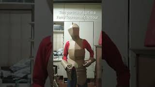 Test Fitting my 16th Century Styled Cardboard Knight Armour Tutorial on my Channel This is a repost [upl. by Canty]