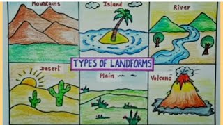 Types of landforms  PSM Virugambakkam [upl. by Initirb]